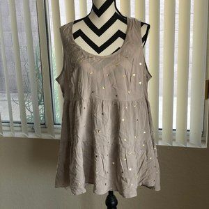 Torrid Tan with Gold Hearts Tank